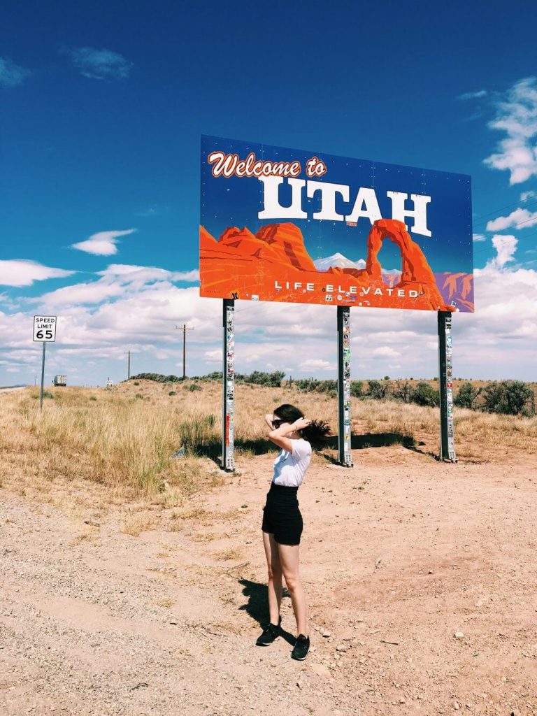 Utah welcome sign
