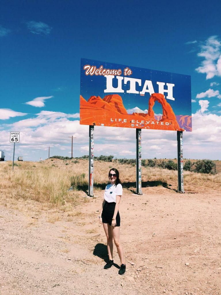 utah welcome sign