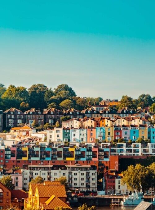 colourful houses in bristol